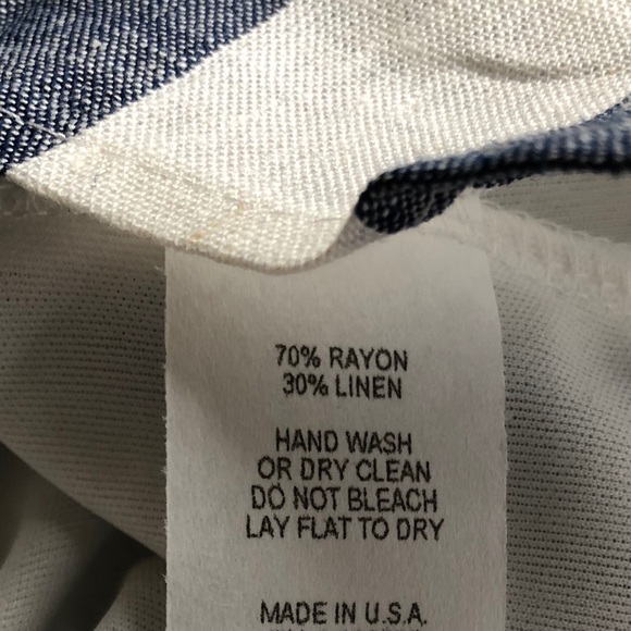 🍃💕NWT Nautical Stripe Linen Blend Romper - Picture 4 of 4
